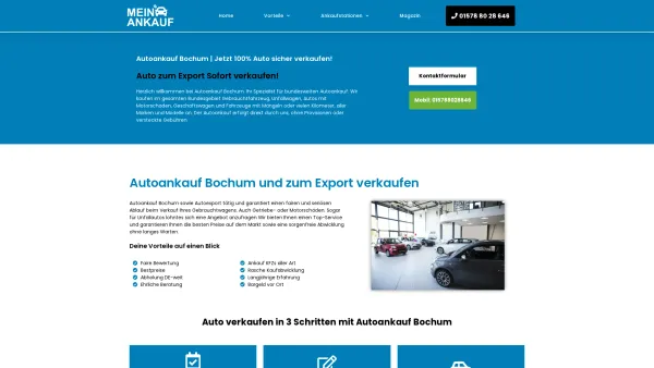 Website Screenshot: Autoankauf Bochum - Autoankauf Bochum | Auto für Export verkaufen 100% Fair - Date: 2023-06-16 10:11:04