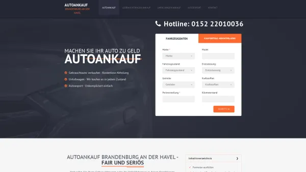 Website Screenshot: Autoankauf Brandenburg an der Havel - ? Autoankauf Brandenburg an der Havel | Gebraucht | Unfall | Auto Export‼️ - Date: 2023-06-20 10:41:48