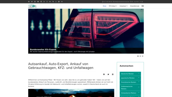Website Screenshot: Autoankauf Total Wir kaufen Ihren Gebrauchtwagen an! - Autoankauf Total - Bundesweiter Autoankauf und kfz-Export - Date: 2023-06-16 10:11:07