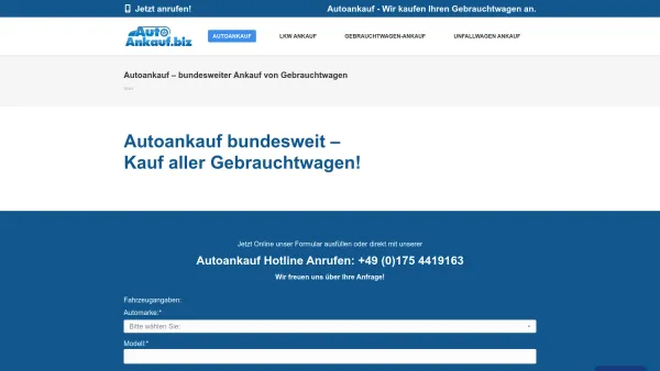 Website Screenshot: Autoankauf Autohof Bochum - Bundesweiter Autoankauf aller Gebrauchtwagen, Unfallwagen, KFZ-Export - Date: 2023-06-16 10:11:07
