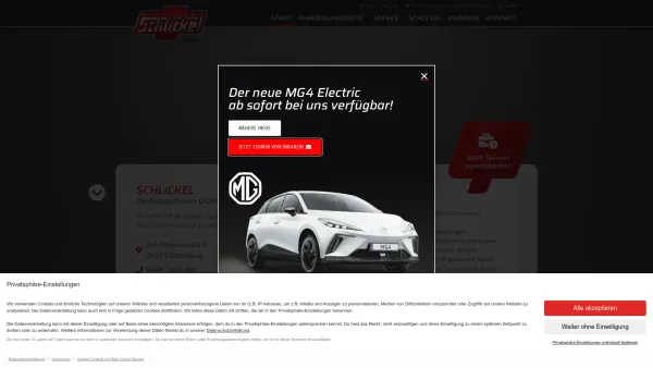 Website Screenshot: Autogalerie Schlickel GmbH - Start - SCHLICKEL - Die Autogalerie in Oldenburg - Date: 2023-06-16 10:11:07