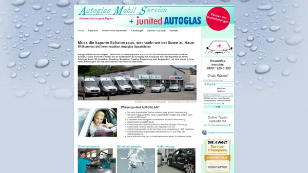 Website Screenshot: Autoglas-Bayern - Autoglas Mobil Service Landshut, Straubing, Moosburg, München, Regensburg, Deggendorf, Eching, Dingolfing - Date: 2023-06-16 10:11:07