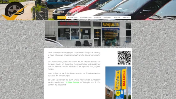 Website Screenshot: Autoglas 1A -  Handel und Einbau von Windschutzscheiben - WILLKOMMEN bei autoglas1a.de - Date: 2023-06-16 10:11:07