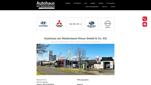 Website Screenshot: Autohaus am Rüsterbaum Kloos GmbH -  Mit UNS fahren sie gut!!! - Willkommen! - Autohaus am Rüsterbaum Kloos GmbH und Co. KG, Ingelheim - Date: 2023-06-16 10:11:07