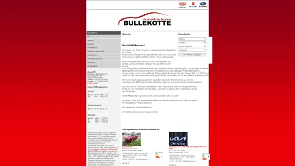 Website Screenshot: Autohaus Bullekotte - Startseite - Autohaus Bullekotte e.K. aus Gelsenkirchen - Startseite - Date: 2023-06-16 10:11:07