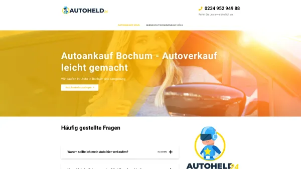 Website Screenshot: Autoheld 24 Autoankauf Bochum - Top Autoankauf Bochum 2022 • Autoheld 24 - Date: 2023-06-20 10:41:48