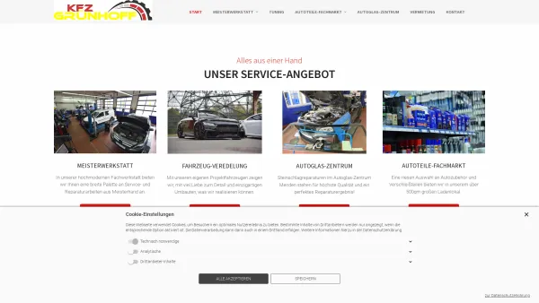 Website Screenshot: Autoteile/Autozubehör Hermann Grünhoff - KFZ Grünhoff GmbH & Co. KG | Meisterwerkstatt, Autoteilehandel, Fahrzeugveredelung by SauerlandPerformance - Date: 2023-06-16 10:11:07