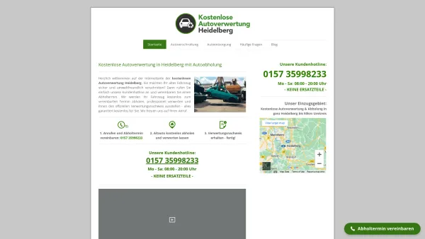 Website Screenshot: Autoverwertung Heidelberg - Kostenlose Autoverwertung Heidelberg - Mit Autoabholung 0€ - Date: 2023-06-16 10:11:07