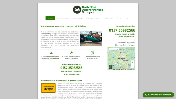 Website Screenshot: Autoverwertung Stuttgart - Kostenlose Autoverwertung Stuttgart - Mit Autoabholung 0€ - Date: 2023-06-16 10:11:10