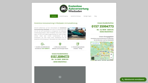 Website Screenshot: Autoverwertung Wiesbaden - Kostenlose Autoverwertung Wiesbaden - Mit Autoabholung 0€ - Date: 2023-06-16 10:11:10
