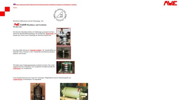 Website Screenshot: AWE GmbH Maschinen- und Gerätebau -  Alles Wird Erledigt ... AWE! - AWE Armaturen Kaufbeuren - Date: 2023-06-16 10:11:10