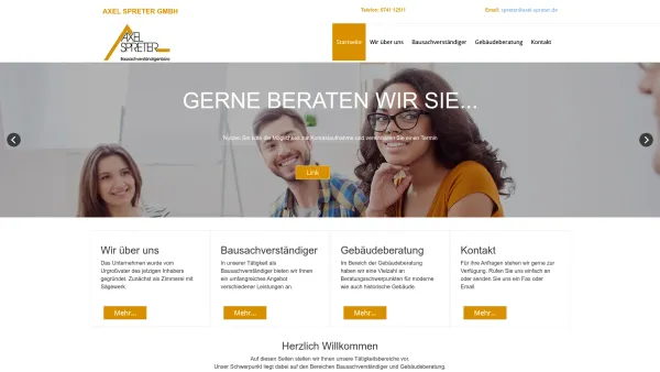Website Screenshot: Bausachverständiger Axel Spreter GmbH - Axel Spreter GmbH - Date: 2023-06-16 10:11:10