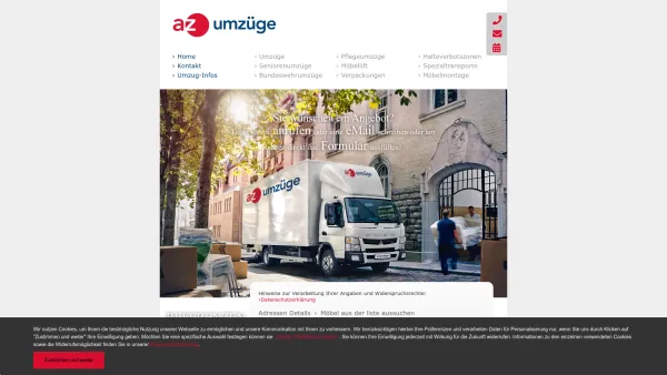 Website Screenshot: A bis Z Transporte IOFFE e.K. - Umzug Köln - günstige Umzüge 2023 - Date: 2023-06-16 10:11:10