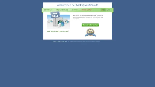 Website Screenshot: Backup Solutions GmbH -  Wir sichern Ihre  Daten! - backupsolutions.de steht zum Verkauf - Date: 2023-06-16 10:11:10
