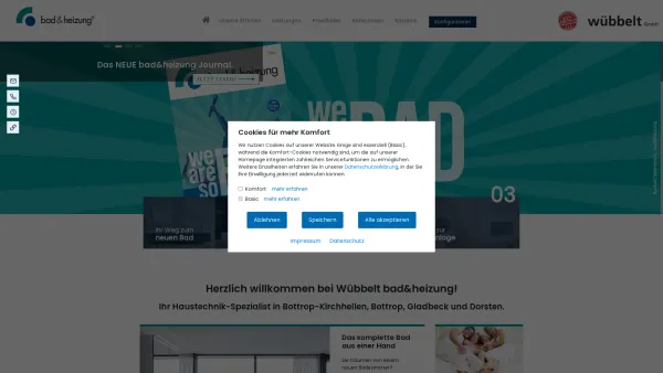 Website Screenshot: bad & Heizung wübbelt GmbH - Herzlich willkommen bei Wübbelt bad&heizung! – bad & heizung Wübbelt in Bottrop - Date: 2023-06-16 10:11:10
