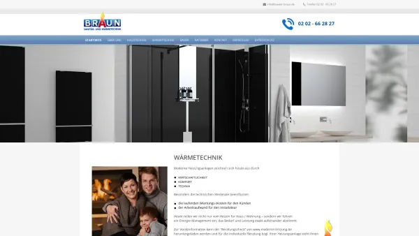 Website Screenshot: Sanitär- und Wärmetechnik Braun - Sanitaer Braun - Date: 2023-06-16 10:11:10