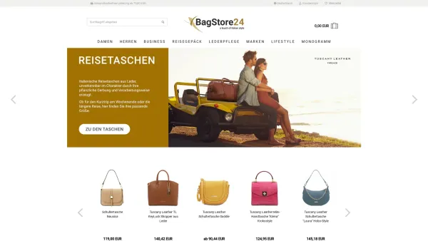 Website Screenshot: Bagstore24.de - Ledertaschen, Businesstaschen und Reisegepäck |Bagstore24 - Date: 2023-06-19 21:31:13