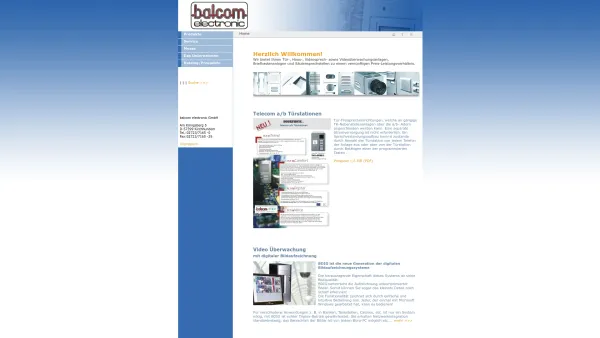 Website Screenshot: balcom electronic GmbH - phpwcms :: balcom eigen - Date: 2023-06-16 10:11:10