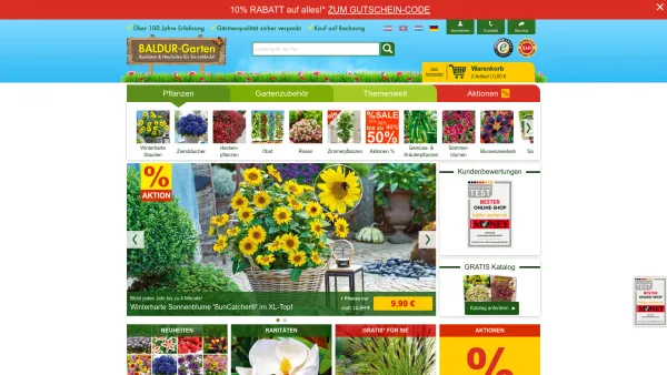Website Screenshot: Baldur-Garten Pflanzen und Gartenversand - Pflanzen online kaufen: Pflanzen- und Gartenversand BALDUR-Garten - Date: 2023-06-16 10:11:10