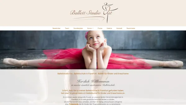 Website Screenshot: Ballettstudio Ost - Ballettschule Frankfurt · Ballett für Kinder & Erwachsene - Date: 2023-06-20 10:41:51