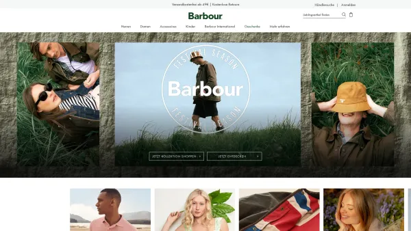 Website Screenshot: Barbour Europe Ltd. - Offizieller Onlineshop | Barbour - Date: 2023-06-16 10:11:10