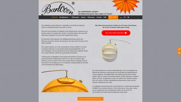 Website Screenshot: Barlooon Germany GmbH - Lampions in Deutschland – Barlooon: Gartenlaternen, Solar, Beleuchtung, LED, Leuchten - Date: 2023-06-16 10:11:10