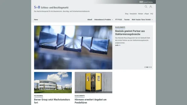 Website Screenshot: bauelement und technik - Fenster Türen Technik - Date: 2023-06-16 10:11:13