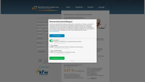 Website Screenshot: baufinanzierungen.org / AK-Finanz Kapitalvermittlungs GmbH - Baufinanzierungen günstig von Baufinanzierungen .org - Date: 2023-06-16 10:11:13