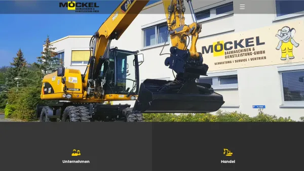 Website Screenshot: Möckel Baumaschinen & Dienstleistungs GmbH Handel-Miete-Werkstatt - Home - Date: 2023-06-16 10:11:13