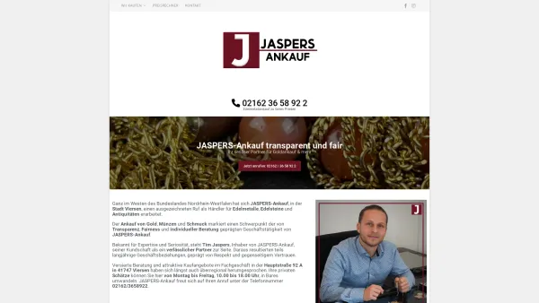 Website Screenshot: Goldankauf in Viersen BAUMFALK-Ankauf - JASPERS-Ankauf - Wir bezahlen mehr als nur Schmelzpreise! - Date: 2023-06-20 10:41:51