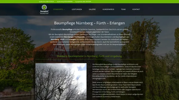 Website Screenshot: Baumglück Baumpflege GmbH Nürnberg - Baumpflege Nürnberg - Baumglück Baumpflege GmbH - Date: 2023-06-20 10:41:51