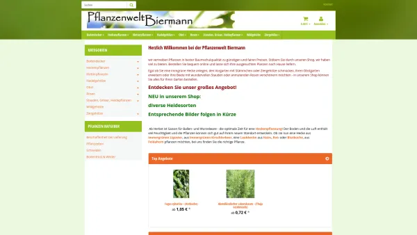 Website Screenshot: Dieter Biermann & Sohn Baumschulen - Pflanzenwelt Biermann - Date: 2023-06-16 10:11:13