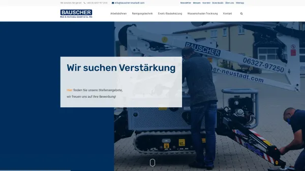 Website Screenshot: Bauscher Miet & Vertriebs GmbH & Co. KG - Home - Bauscher Miet & Vertriebs GmbH & Co. KG - Date: 2023-06-16 10:11:13