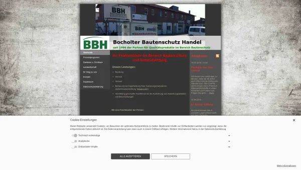 Website Screenshot: BBH GbR -  Bocholter Bautenschutz Handelsgesellschaft - Bocholter Bautenschutz Handel - Startseite - Date: 2023-06-16 10:11:13