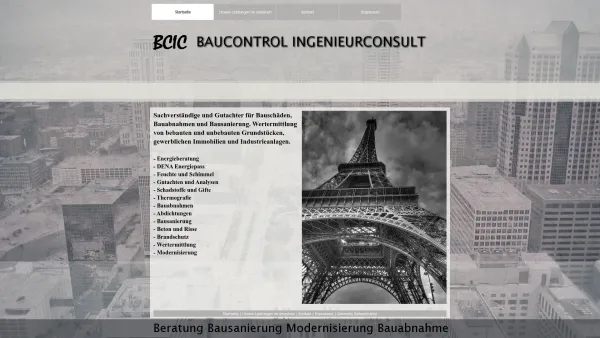 Website Screenshot: BCIC Baucontrol Ingenieurconsult Architekt Dipl.-Ing. Otto Tremel - Startseite - Architekt Baugutachter Otto Tremel - Date: 2023-06-16 10:11:13