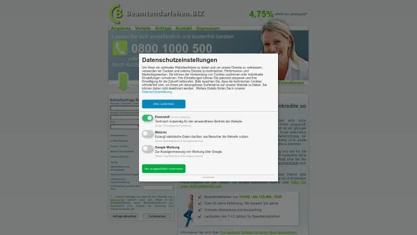 Website Screenshot: beamtendarlehen.biz / AK-Finanz Kapitalvermittlungs GmbH - Beamtendarlehen zinsgünstig bei Beamtendarlehen.biz - Date: 2023-06-16 10:11:16