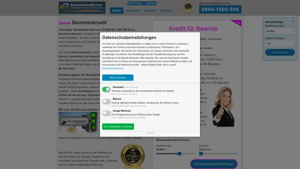 Website Screenshot: beamtenkredit.com / AK-Finanz Kapitalvermittlungs GmbH - Beamtenkredit & Beamtendarlehen: ✔️ Tiefzins-Kredit für Beamte - Date: 2023-06-16 10:11:16