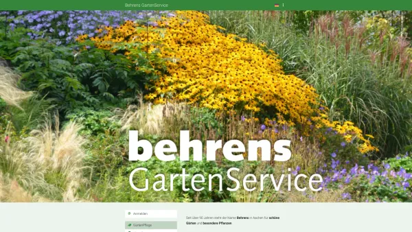 Website Screenshot: Behrens Gartenpflanzen -  Ihre  Gärtnerei in der Aachener Soers - Schöne Pflanzen und gute Beratung!- - Behrens GartenGestaltung | Behrens - Date: 2023-06-16 10:11:16