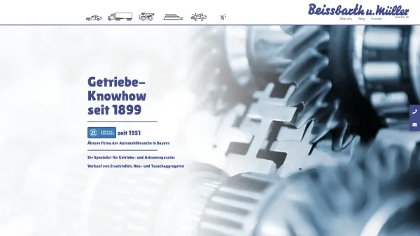 Website Screenshot: Beissbarth und Müller GmbH & Co. -  Spezialbetrieb für Getriebe, Lenkungen und Achssysteme für alle Fahrzeuge - Fundierter ZF Servicepartner in München | Beissbarth u. Müller - Date: 2023-06-16 10:11:16