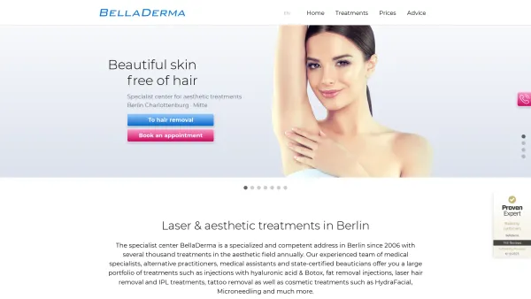 Website Screenshot: BellaDerma - Laser & aesthetic treatments Berlin - BellaDerma Fachzentrum - Date: 2023-06-16 10:11:16