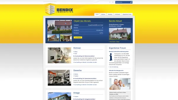 Website Screenshot: Bendix Immobilien - Home - Date: 2023-06-16 10:11:16