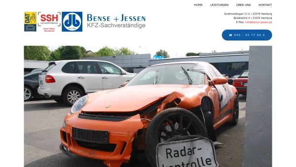 Website Screenshot: BENSE + JESSEN KFZ-SACHVERSTÄNDIGE -  Partner der DAT + SSH - Bense + Jessen - Date: 2023-06-16 10:11:16