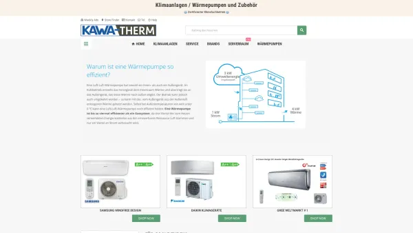 Website Screenshot: Bensheimer Ofenbau - KAWA-THERM Klimaanlagen & Wärmepumpen - Date: 2023-06-16 10:11:16