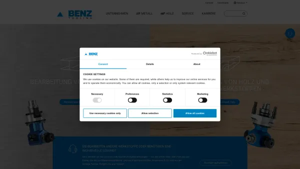 Website Screenshot: BENZ GmbH Werkzeugsysteme - Ihr Spezialist für Werkzeugsysteme und CNC-Aggregate - Date: 2023-06-20 10:41:51
