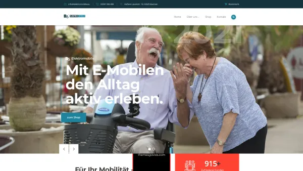 Website Screenshot: Berndt · Elektromobile -  Mit uns kommen Sie weiter als zu Fuß ·  Topqualität zu super Preisen! · Mobilität neu erleben - Home - elektromobile.eu - Date: 2023-06-16 10:11:17