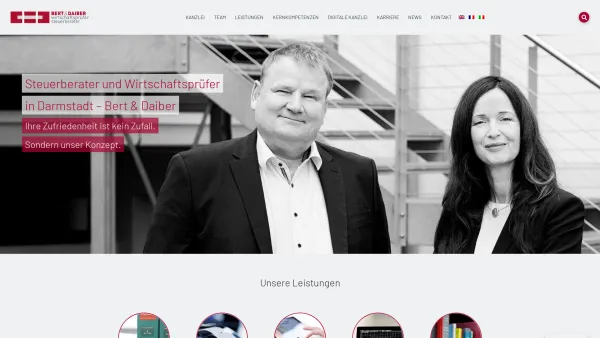 Website Screenshot: BERT & DAIBER Partnerschaftsgesellschaft mbB - Steuerberater und Wirtschaftsprüfer in Darmstadt - Bert & Daiber - Date: 2023-06-16 10:11:17