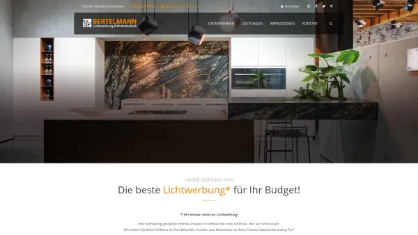 Website Screenshot: Bertelmann Neon GmbH - BERTELMANN aus Bünde - Lichtwerbung & Werbetechnik - Date: 2023-06-16 10:11:17