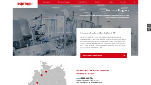 Website Screenshot: Bertram GmbH Hygiene - Bertram Hygiene und Schädlingsbekämpfung - Date: 2023-06-16 10:11:17