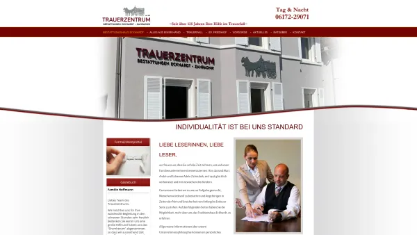 Website Screenshot: BESTATTUNGS-INSTITUT Fritz Eckhardt -  seit über 100 Jahren in Bad Homburg - Einladung - Bestattungshaus Eckhardt - Date: 2023-06-16 10:11:19