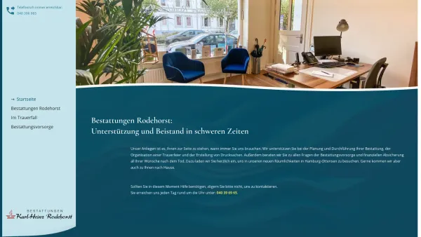 Website Screenshot: Bestattungen Karl-Heinz Rodehorst GmbH - Startseite - bestattungen-rodehorst.de - Date: 2023-06-16 10:11:20